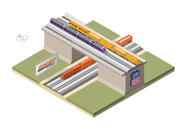 Stock Diamond Rail Intersection